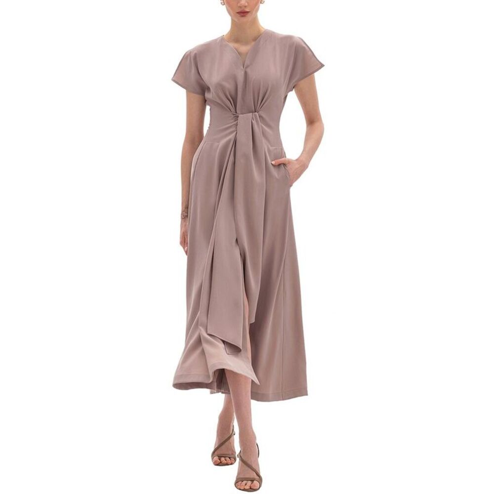 Bgl Womens  Midi Dress, Beige